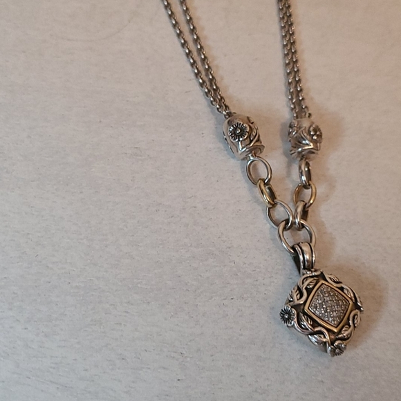 T & C Diamond, 14kt and Silver Necklace - Picture 3 of 7